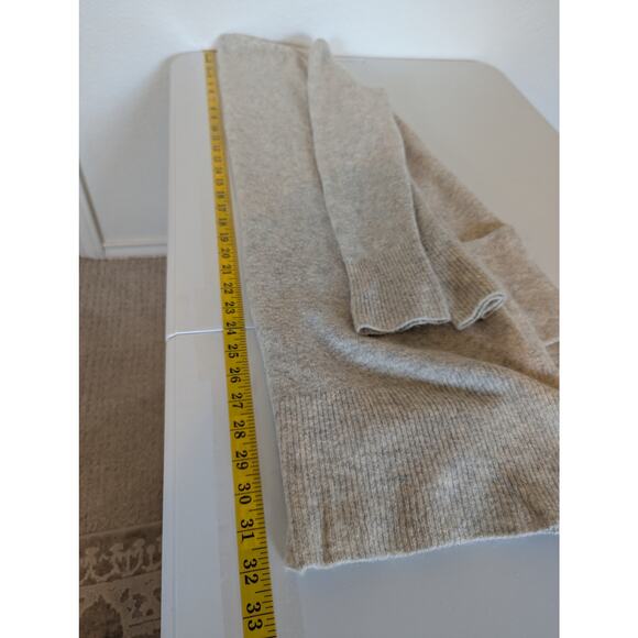 Madewell Alpaca Merino Wool Blend Beige Heather Gray Cardigan Sweater Women XS - Picture 10 of 11